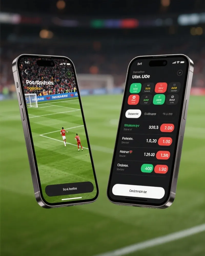 英超直播竞猜中心 App 界面展示